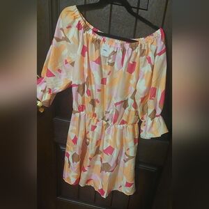 Vince Camuto Women's Multicolor Off-Shoulder Mini Dress